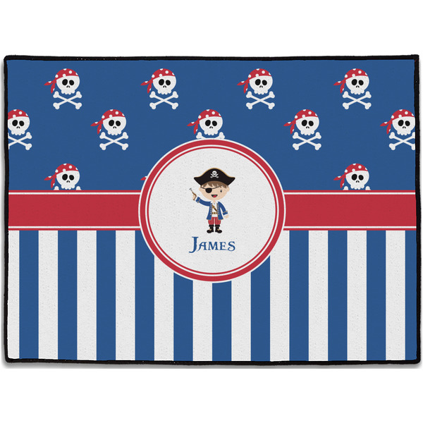 Custom Blue Pirate Door Mat (Personalized)