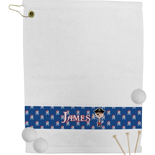 Custom Blue Pirate Golf Bag Towel (Personalized)
