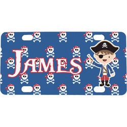 Blue Pirate Mini/Bicycle License Plate (Personalized)