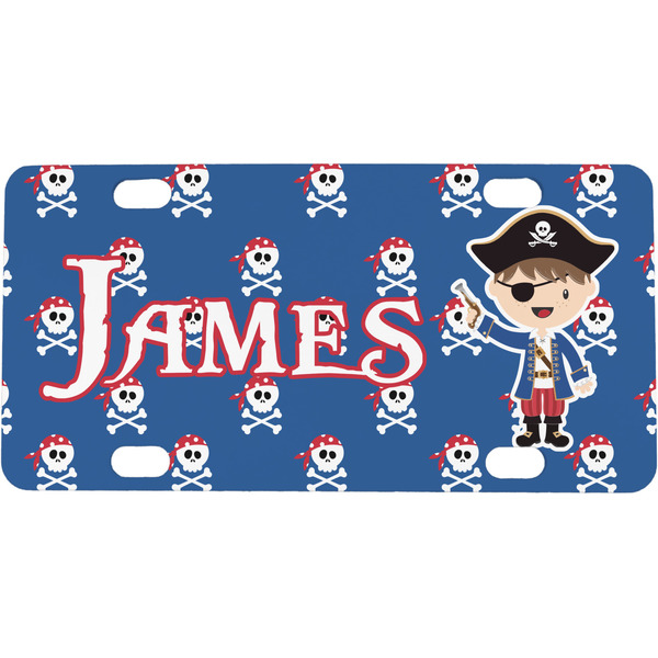 Custom Blue Pirate Mini/Bicycle License Plate (Personalized)