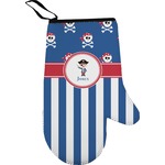 Blue Pirate Right Oven Mitt (Personalized)