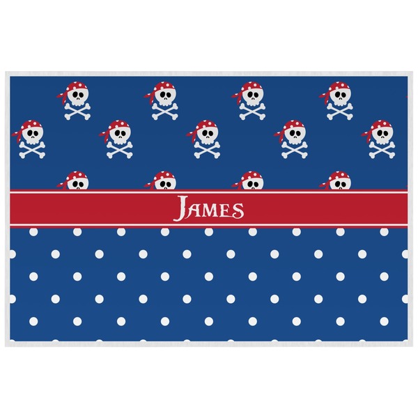 Blue Pirate Personalized Placemat (Back)
