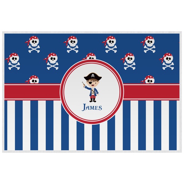 Custom Blue Pirate Laminated Placemat w/ Name or Text