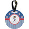 Blue Pirate Personalized Round Luggage Tag