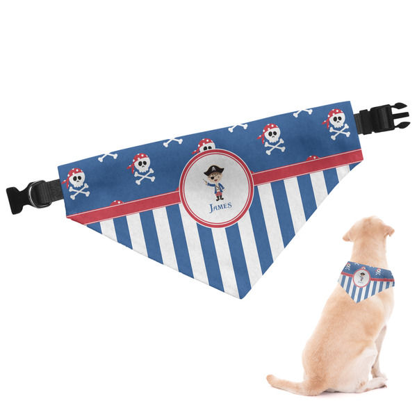 Custom Blue Pirate Dog Bandana - Small (Personalized)