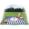 Blue Pirate Picnic Blanket - with Basket Hat and Book - in Use