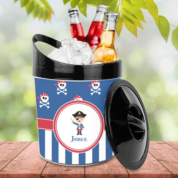Blue Pirate Plastic Ice Bucket - LIFESTYLE