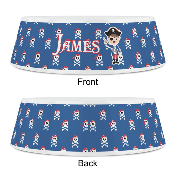 Blue Pirate Plastic Pet Bowls - Small - APPROVAL