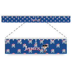 Blue Pirate Plastic Ruler - 12" (Personalized)
