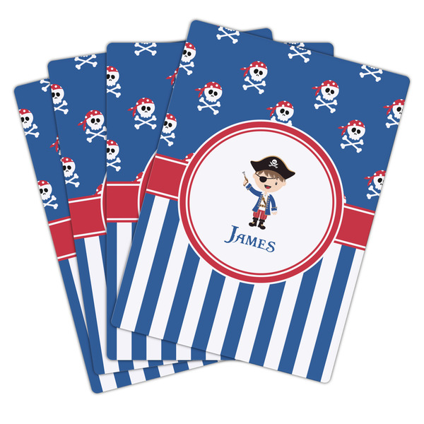 Blue Pirate Playing Cards - Hand Back View