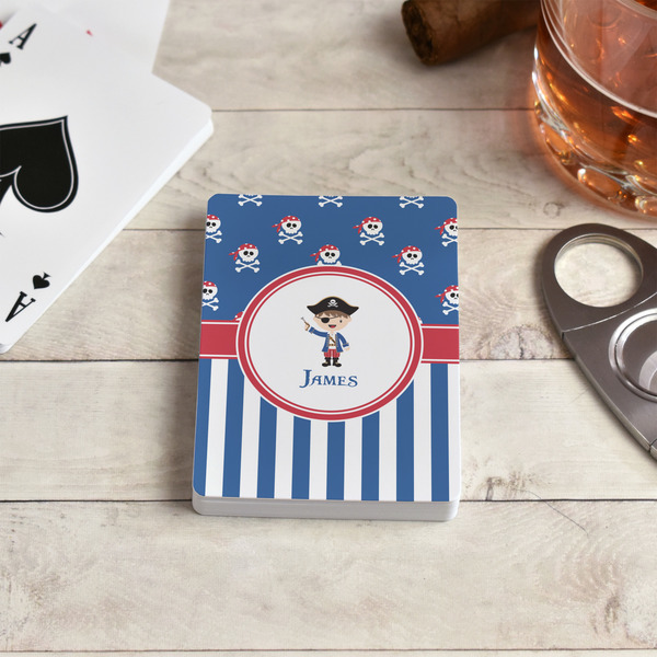Blue Pirate Playing Cards - In Context