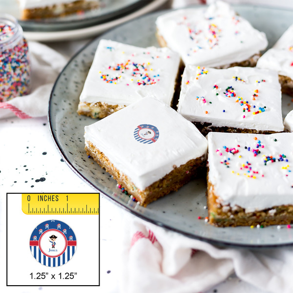 Blue Pirate Printed Icing Circle - XSmall - In Context