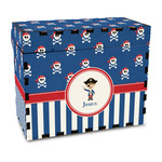 Blue Pirate Wood Recipe Box - Full Color Print (Personalized)