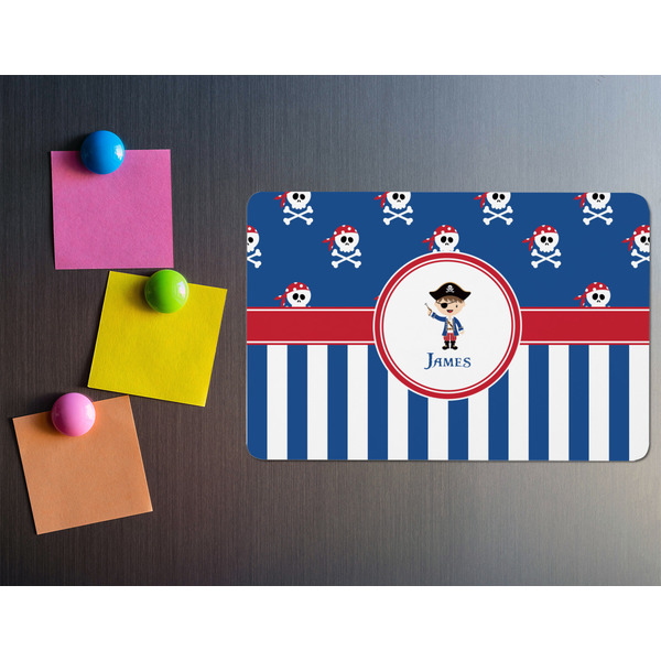 Blue Pirate Rectangular Fridge Magnet - LIFESTYLE
