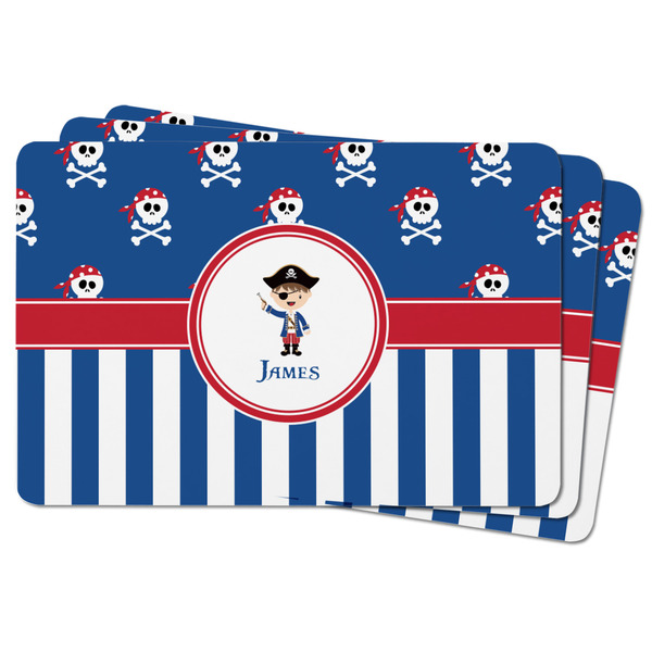 Blue Pirate Rectangular Fridge Magnet - THREE