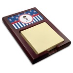 Blue Pirate Red Mahogany Sticky Note Holder (Personalized)