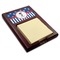 Blue Pirate Red Mahogany Sticky Note Holder - Angle