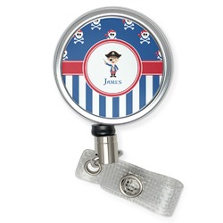 Blue Pirate Retractable Badge Reel (Personalized)