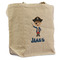 Blue Pirate Reusable Cotton Grocery Bag - Front View