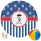 Blue Pirate Round Beach Towel (Personalized)