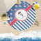 Blue Pirate Round Beach Towel Lifestyle