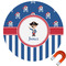 Blue Pirate Round Car Magnet - 10" (Personalized)