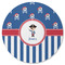 Blue Pirate Round Rubber Backed Coaster (Personalized)