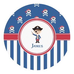 Blue Pirate Round Decal (Personalized)