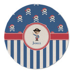 Blue Pirate Round Linen Placemat (Personalized)