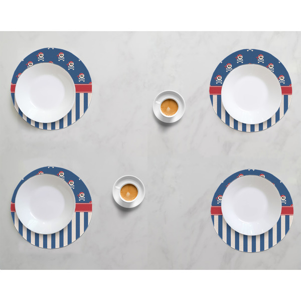 Blue Pirate Round Linen Placemats - LIFESTYLE (set of 4)