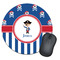 Blue Pirate Round Mouse Pad