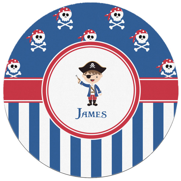 Blue Pirate Round Mousepad - APPROVAL