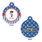Blue Pirate Round Pet ID Tag - Large - Approval