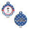Blue Pirate Round Pet Tag - Front & Back