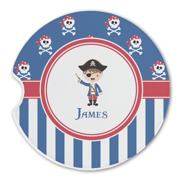 Blue Pirate Sandstone Car Coaster - Single