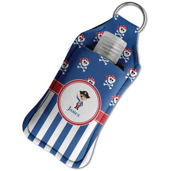 Blue Pirate Sanitizer Holder Keychain - Large in Case