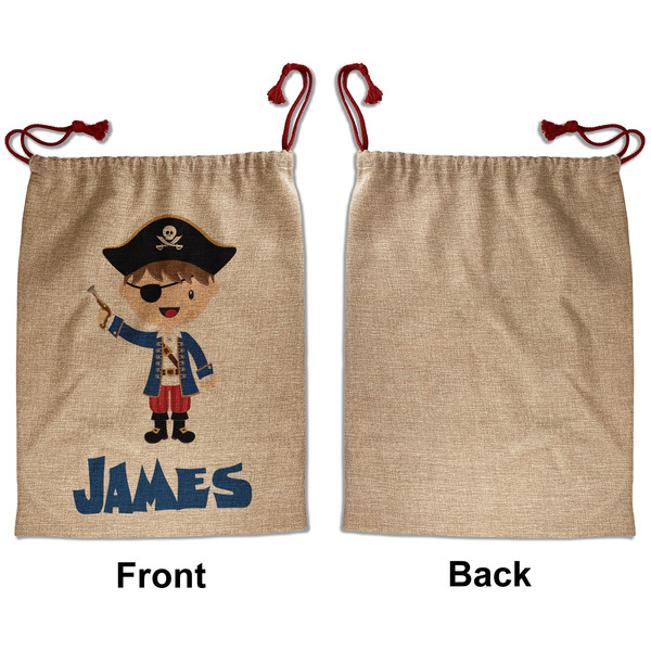 Blue Pirate Santa Bag - Approval - Front