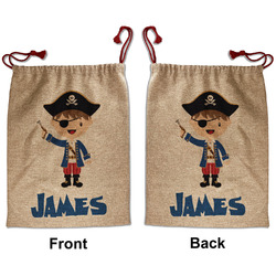 Blue Pirate Santa Sack - Front & Back (Personalized)