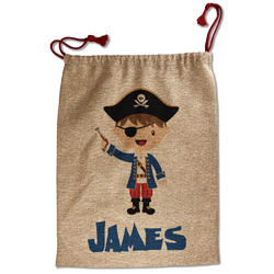 Blue Pirate Santa Sack - Front (Personalized)