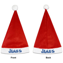 Blue Pirate Santa Hat - Front & Back (Personalized)