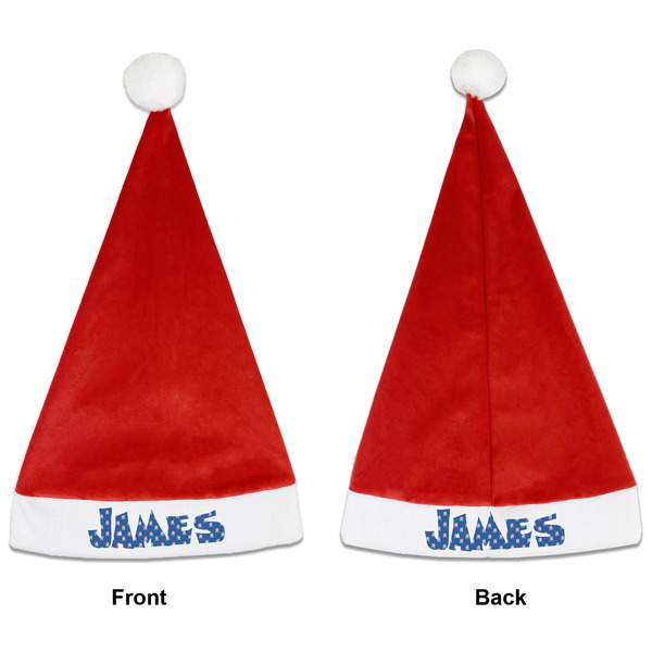 Custom Blue Pirate Santa Hat - Front & Back (Personalized)