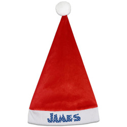 Blue Pirate Santa Hat - Front (Personalized)