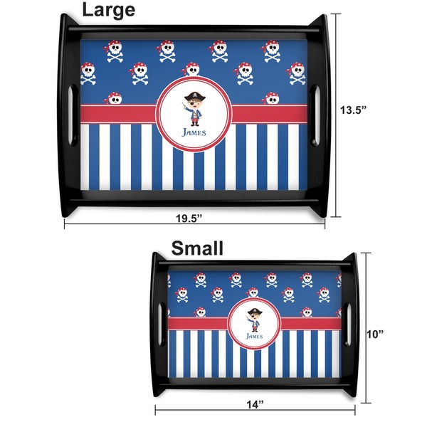 Blue Pirate Serving Tray Black Sizes