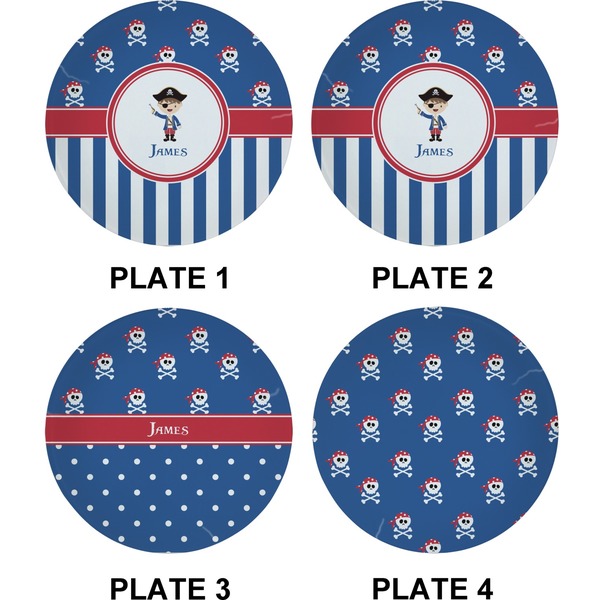 Blue Pirate Set of Appetizer / Dessert Plates (Approval)