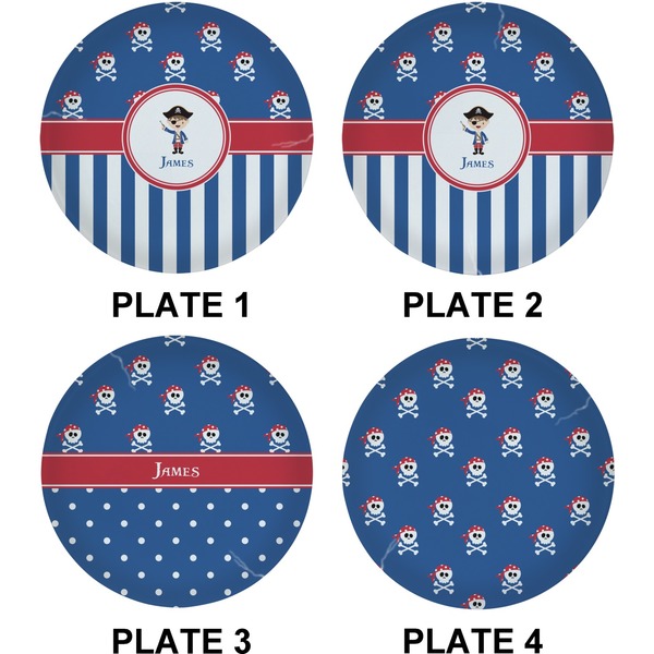 Blue Pirate Set of Lunch / Dinner Plates (Approval)