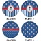 Blue Pirate Set of Lunch / Dinner Plates (Approval)