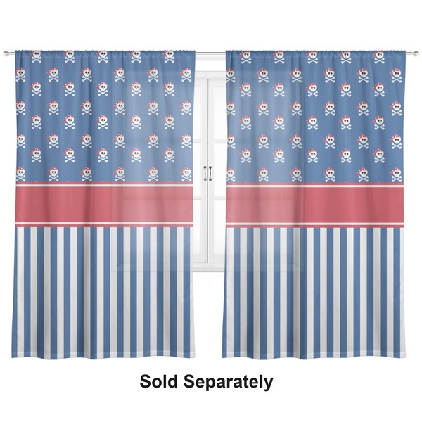 Blue Pirate Sheer Curtains
