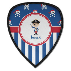 Blue Pirate Iron on Shield Patch A w/ Name or Text