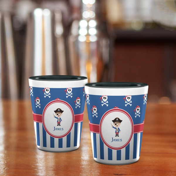 Blue Pirate Shot Glass - Two Tone - LIFESTYLE