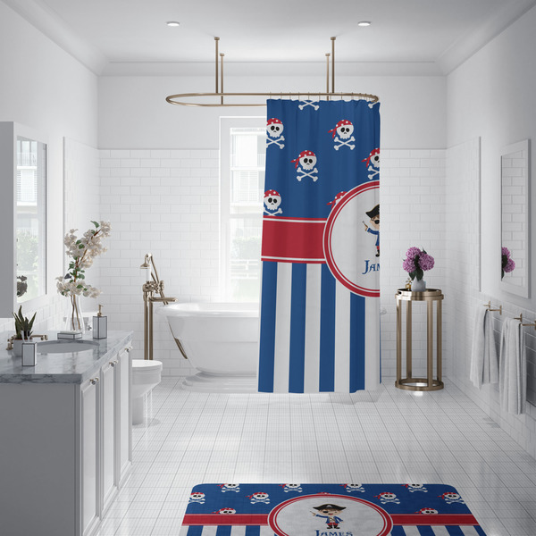 Blue Pirate Shower Curtain - 70"x83"